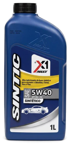 Embalagem do óleo X1 Maxx Sintic 5W40 SN